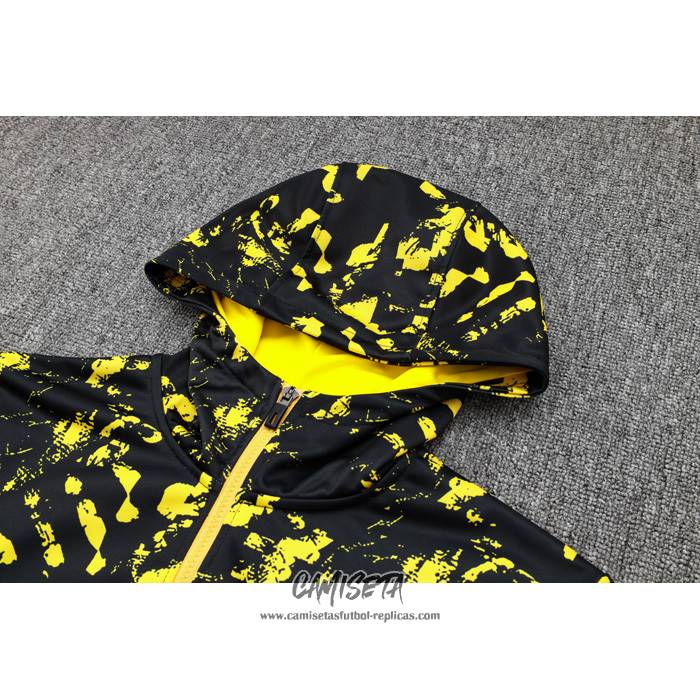 Chandal de Sudadera del Borussia Dortmund 2023-2024 Negro y Amarillo